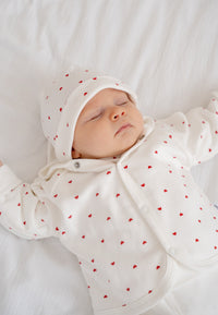 Baby-Set 4 teilig mit Herzchen Print