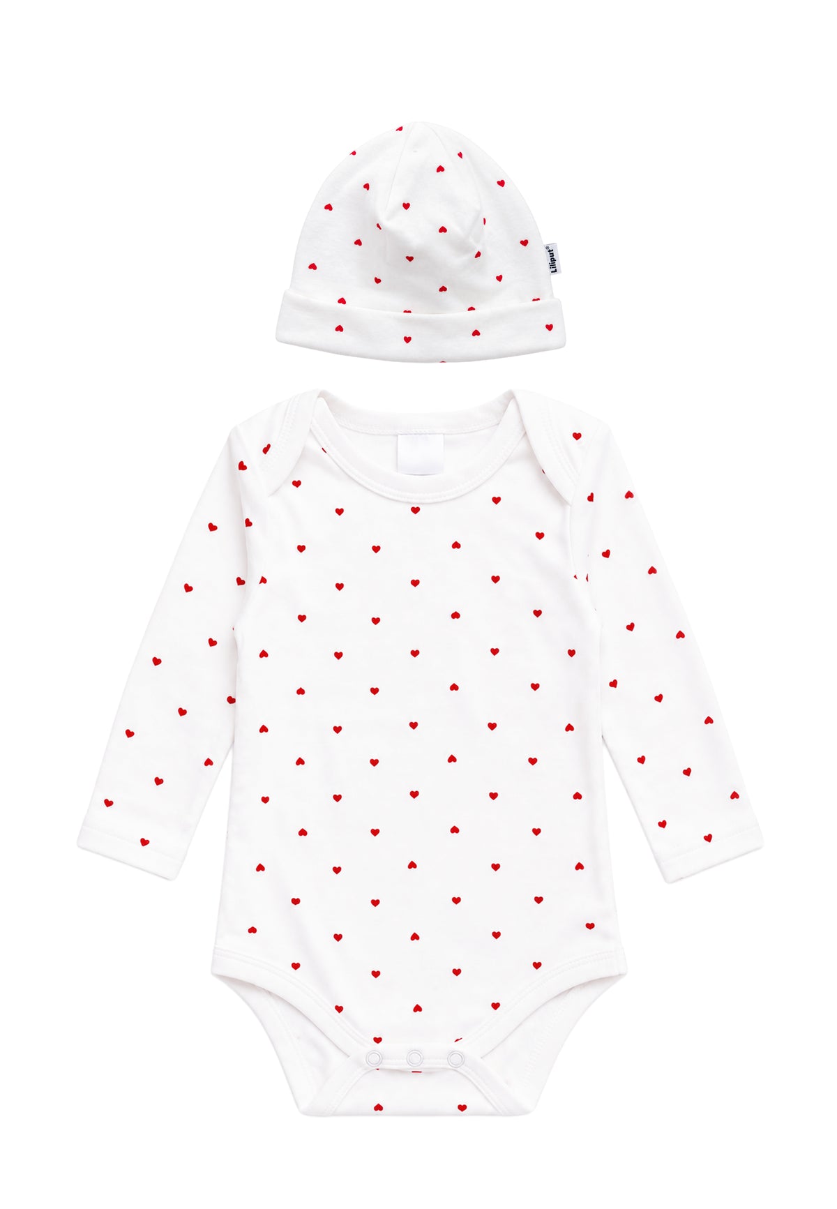 Baby-Set 4 teilig mit Herzchen Print