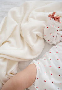 Baby-Set 4 teilig mit Herzchen Print