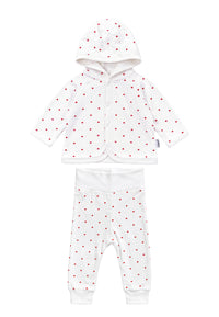 Baby-Set 4 teilig mit Herzchen Print