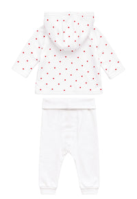 Baby-Set 4 teilig mit Herzchen Print