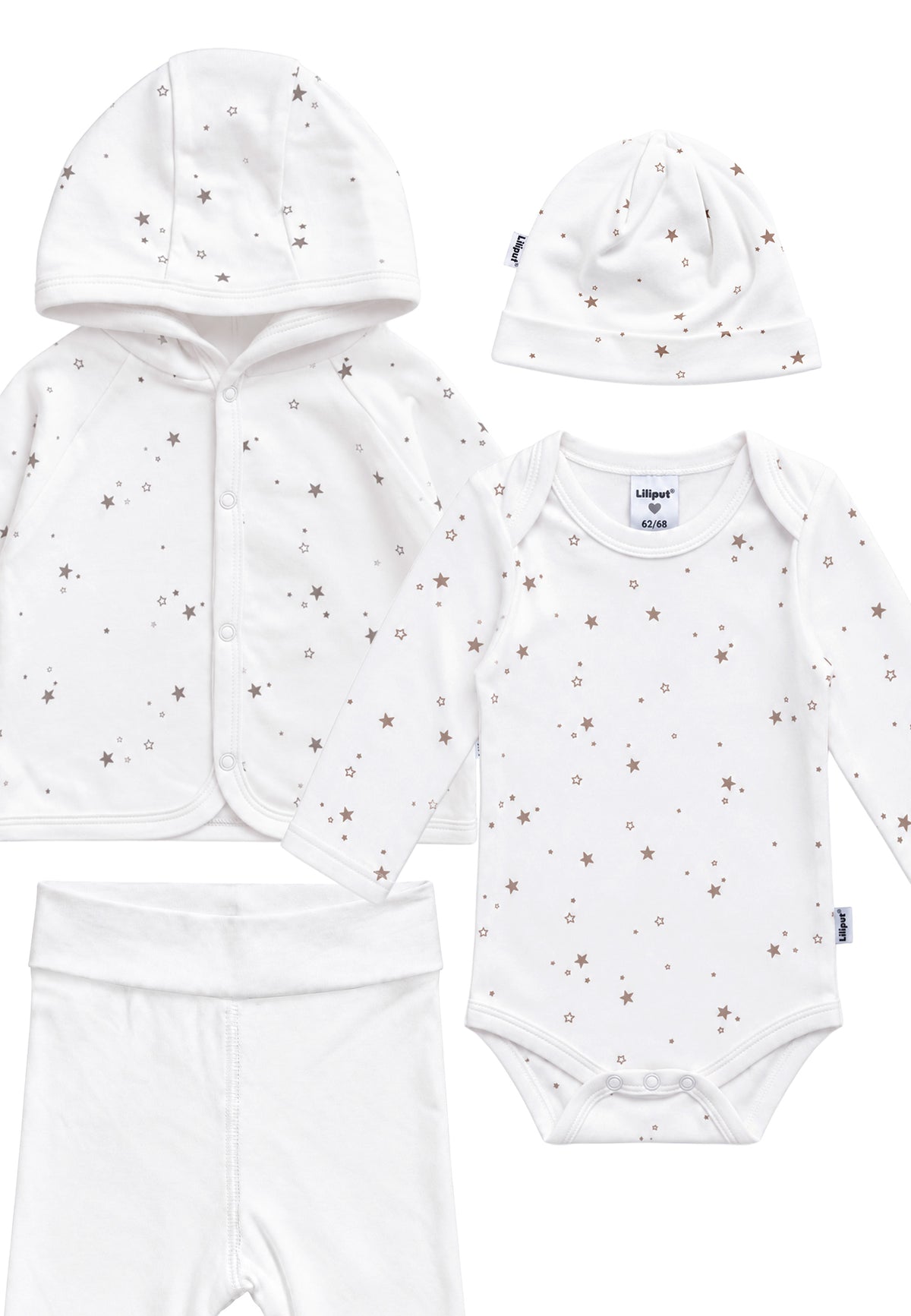 Baby-Set 4 teilig mit Sternen Print