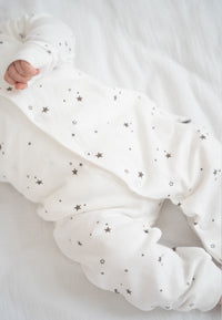 2er-Pack Baby-Overalls mit Sternen- & Herzchenprint in Weiß