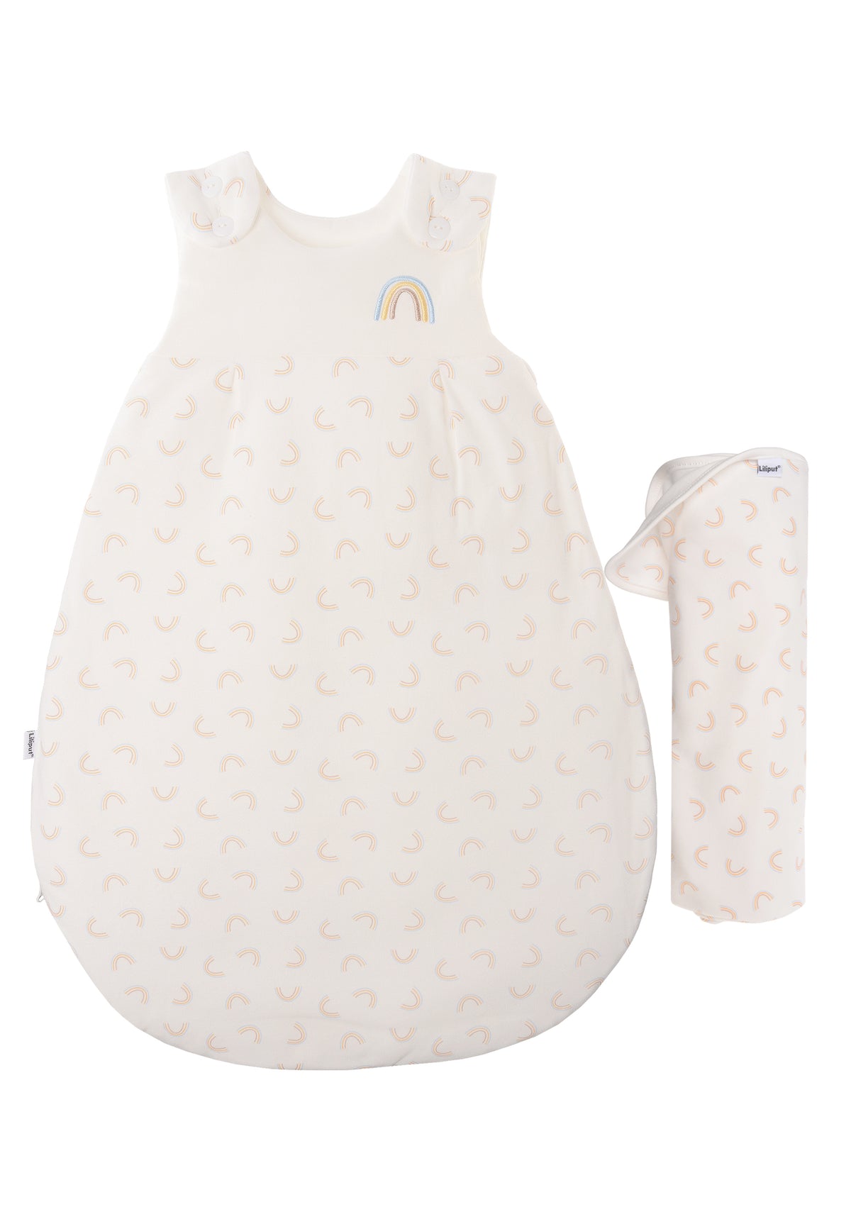 neugeborenes schlafsack oder decke Liliput Babyset mit Schlafsack und Baumwolldecke Regenbogen