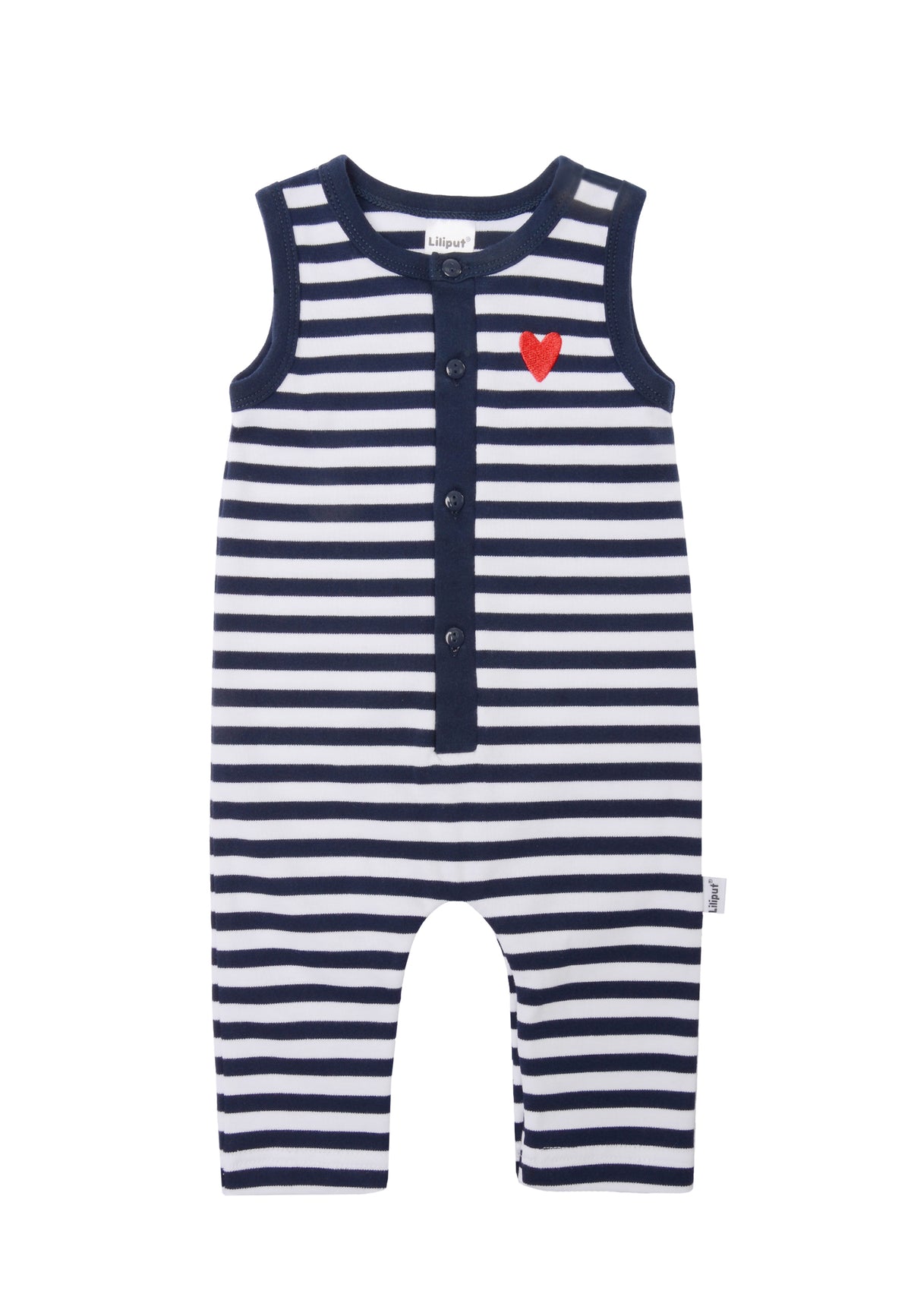 Jumpsuit in marine-weiß gestreift