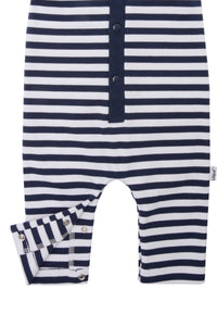 Detailansicht Jumpsuit in marine-weiß gestreift