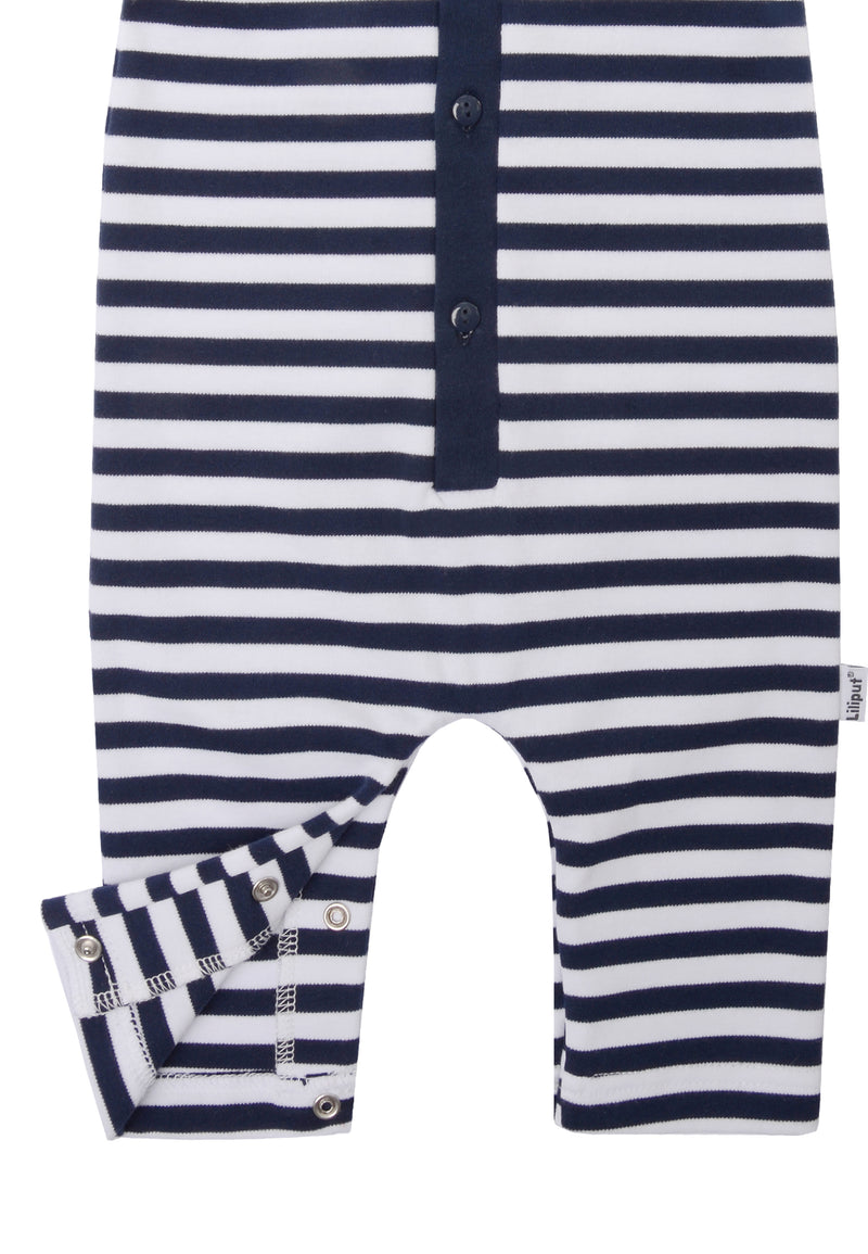 Detailansicht Jumpsuit in marine-weiß gestreift
