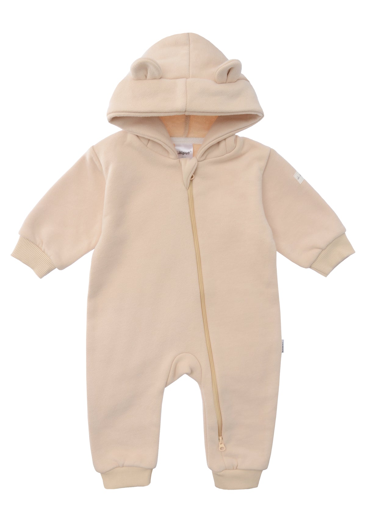 Sweatoverall in beige mit niedlichen Öhrchen