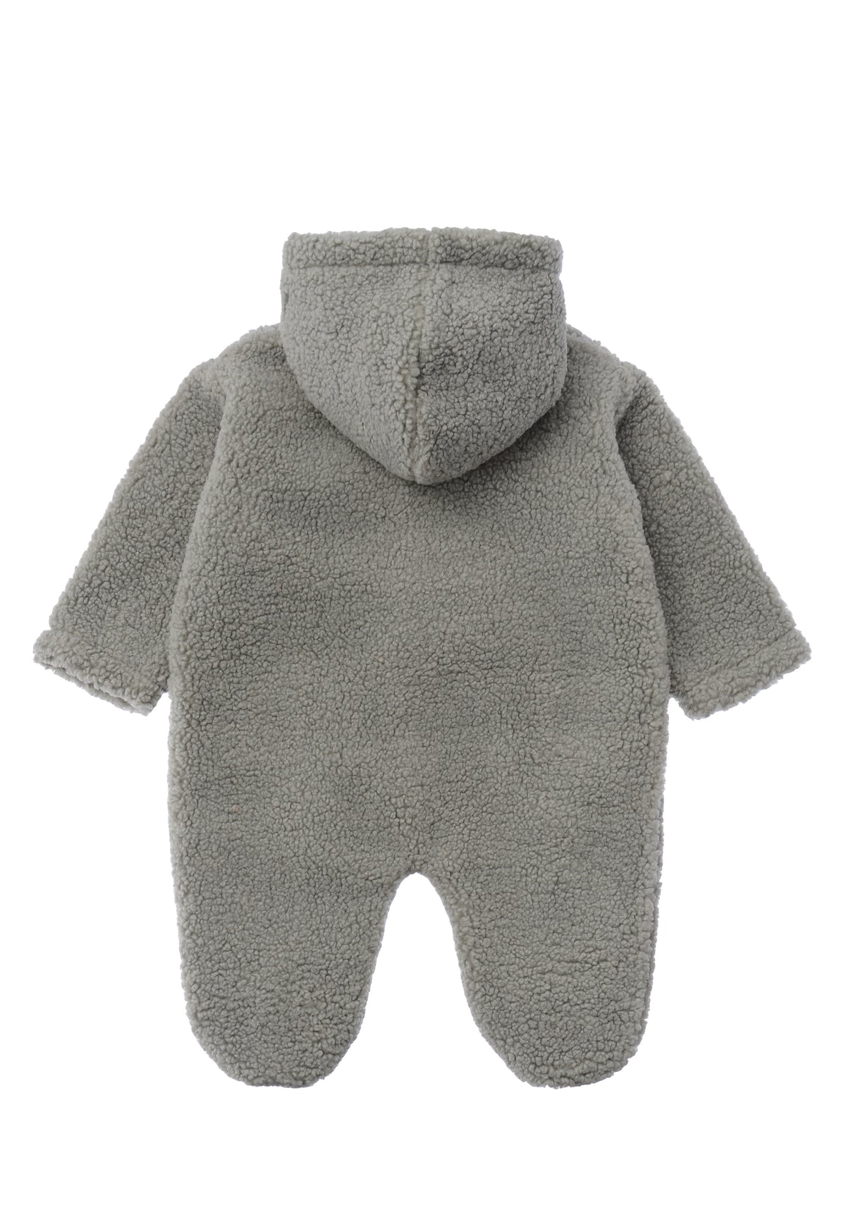 Rückansicht des Winteroveralls aus Bouclè Fleece.