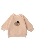 Sweatshirt in beige mit dem Druck "Franzbrötchen" 