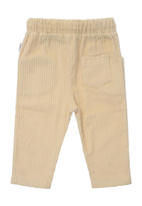 Rückseite der Cordhose mit großen Taschen in beige