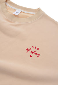 Erwachsenen Sweatshirt beige CEO of Chaos