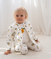 3-teiliges Kinderset Little Lemon – Jacke, Shirt & Leggings mit Zitronenprint