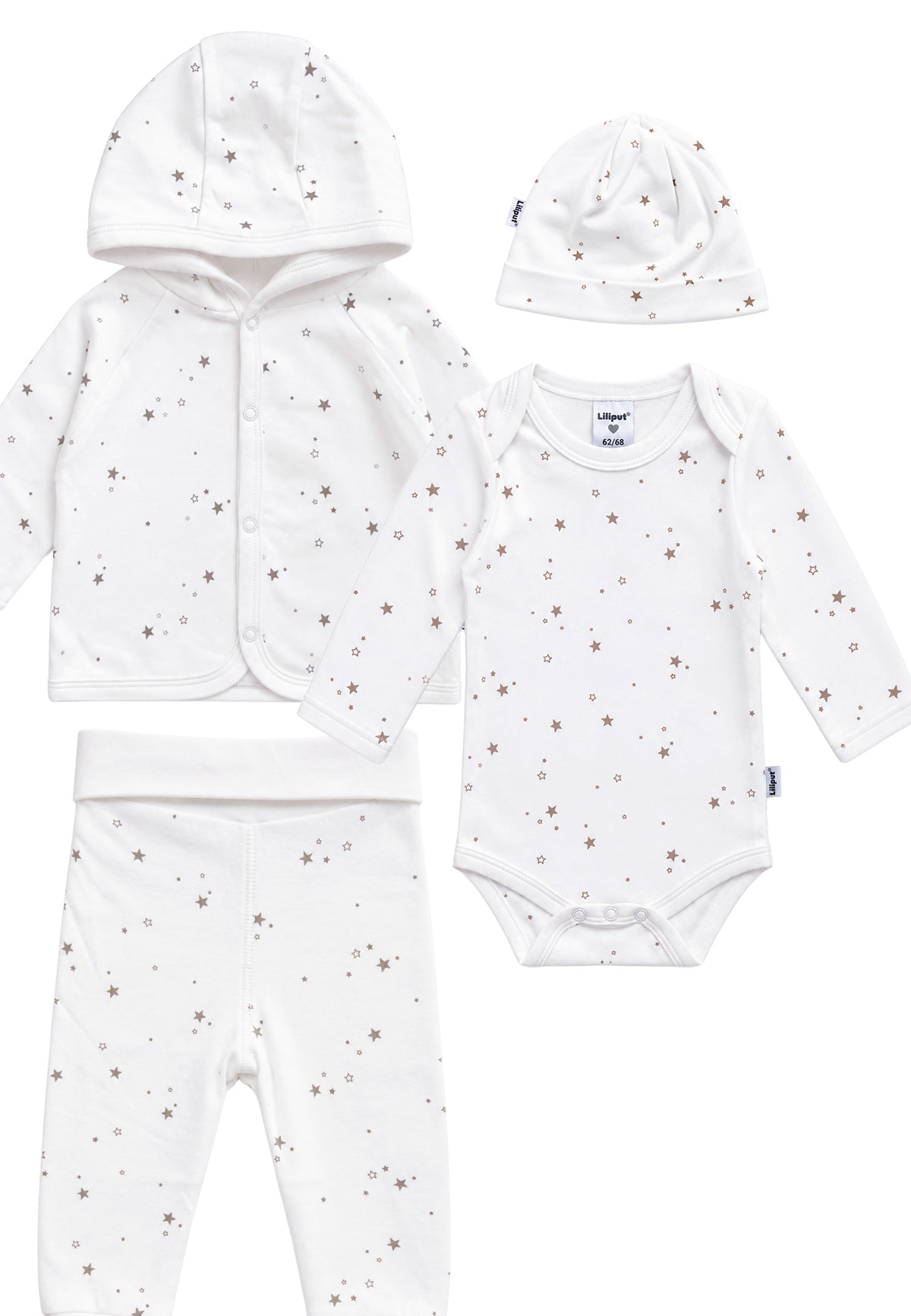 Baby-Set 4 teilig mit Sternen Print