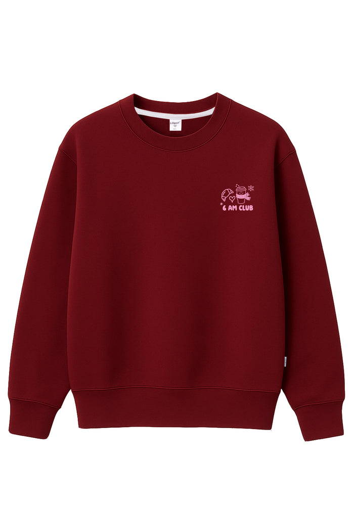 Erwachsenen Sweatshirt bordeaux 6am Club