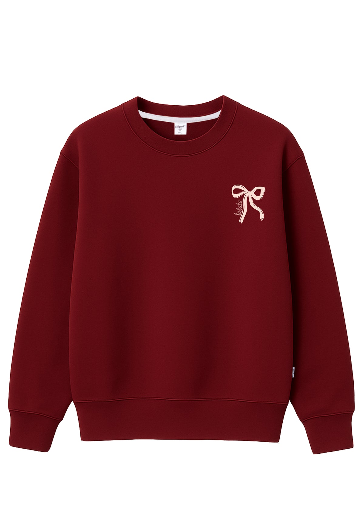 Erwachsenen Sweatshirt bordeaux Holly Jolly