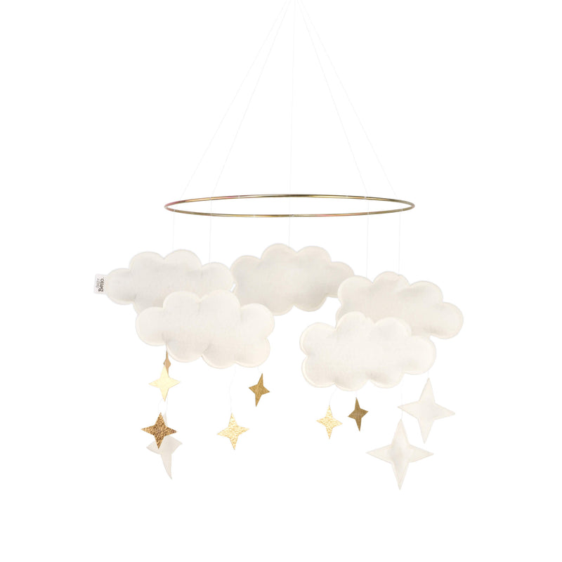 Baby Bello Mobile Wolken in weiß