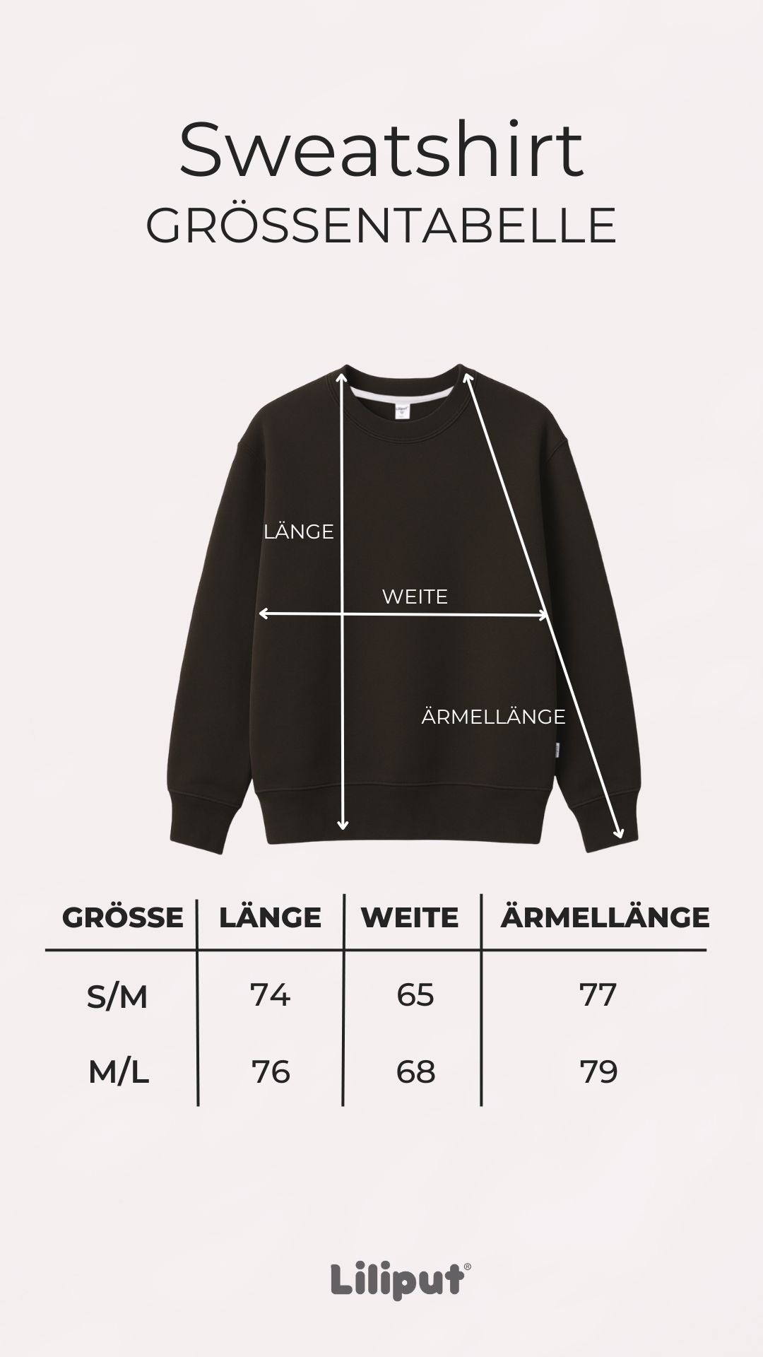 Erwachsenen Sweatshirt braun