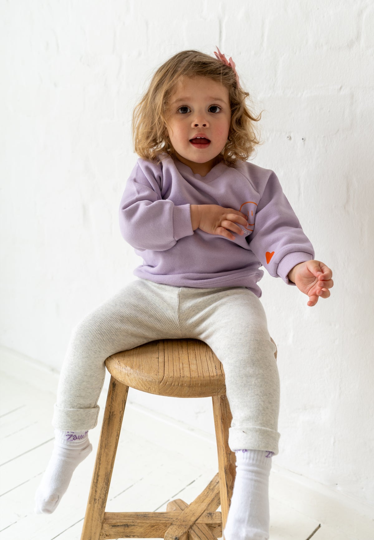 Babyleggings in grau melange