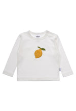 Langarmshirt in offwhite mit Zitronen Patch.

