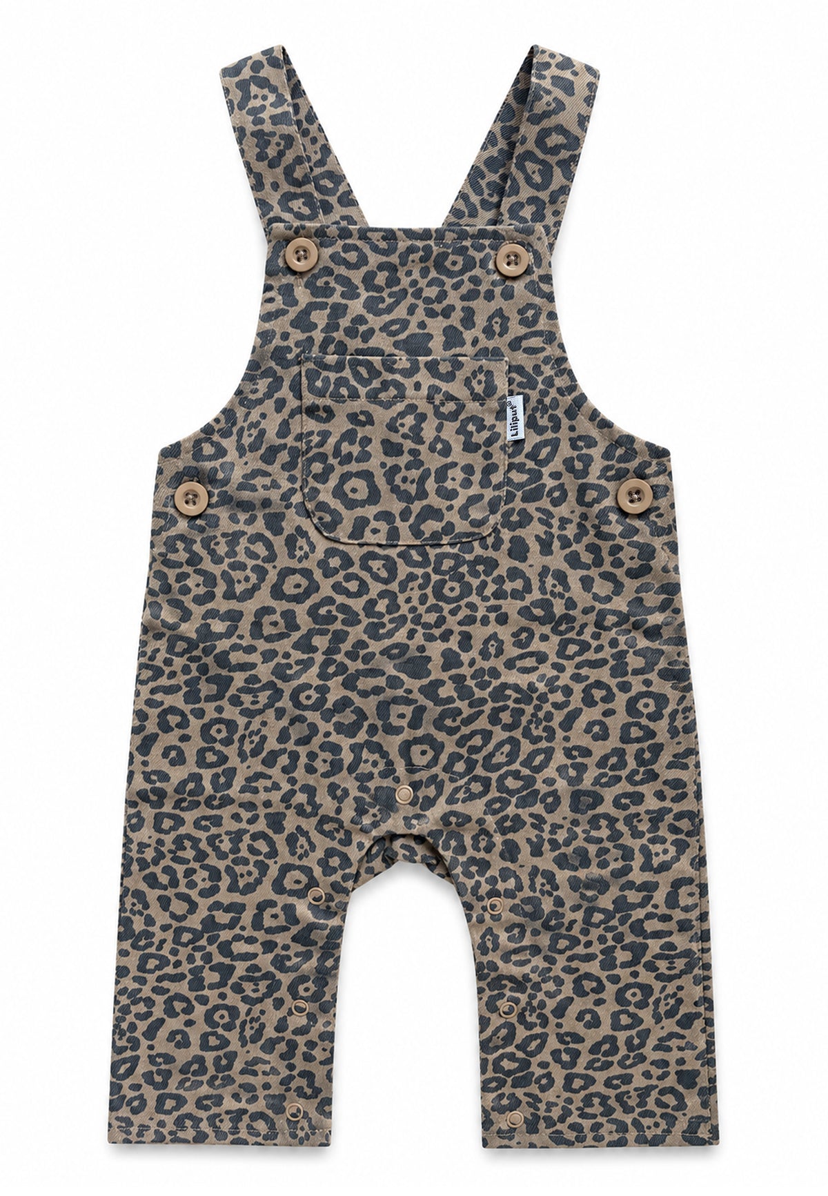 Latzhose mit Leo-Print