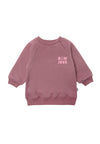 Sweatshirt rose mit Bonjour Print