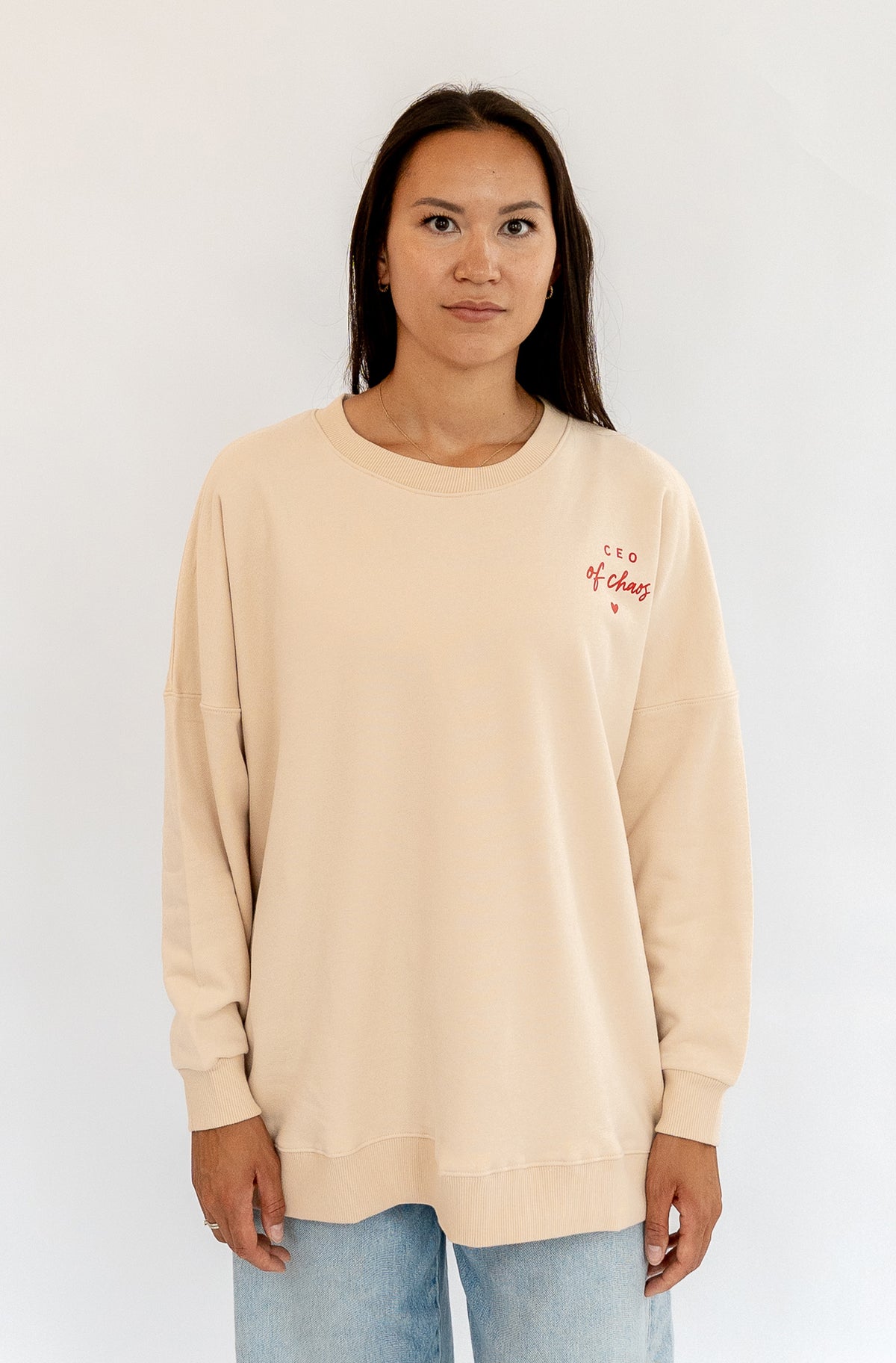 Erwachsenen Sweatshirt beige CEO of Chaos