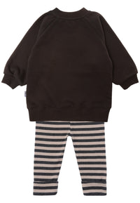 2tlg. Set mit Sweatshirt und Leggings "oh milk"