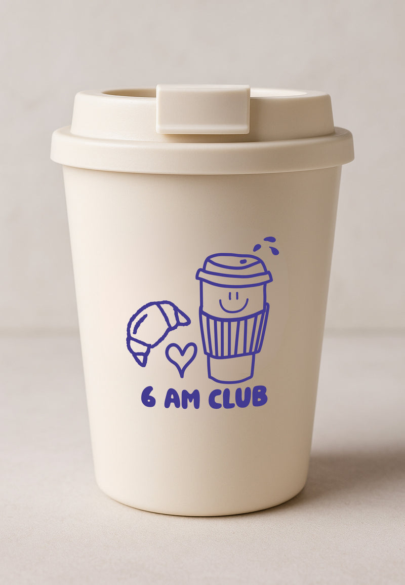 Coffee to go Cup 6 am Club