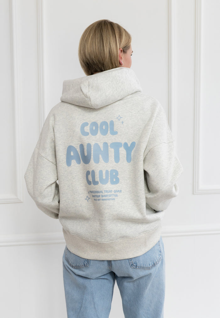 Erwachsenen Hoodie Cool Aunty Club hellblau