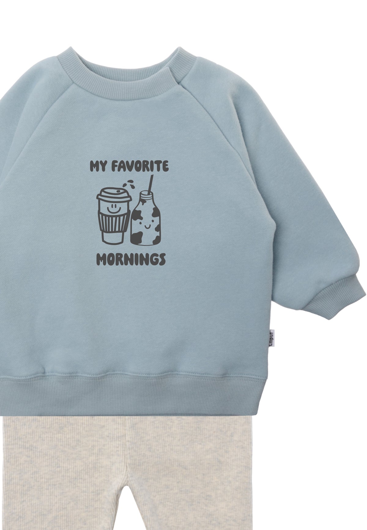 2tlg. Set mit Sweatshirt und Leggings "My favorite Mornings"