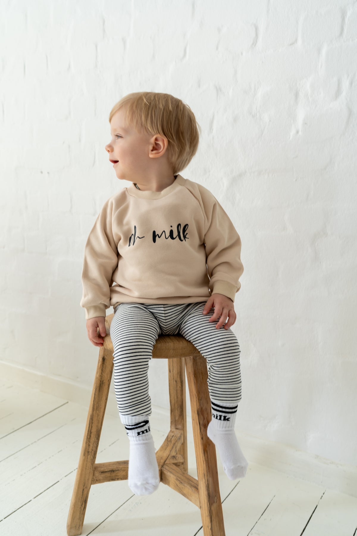 Set mit Sweatshirt und Leggings "oh milk"