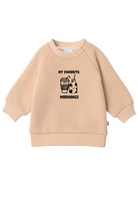 2tlg. Set mit Sweatshirt und Leggings "My favorite Mornings"