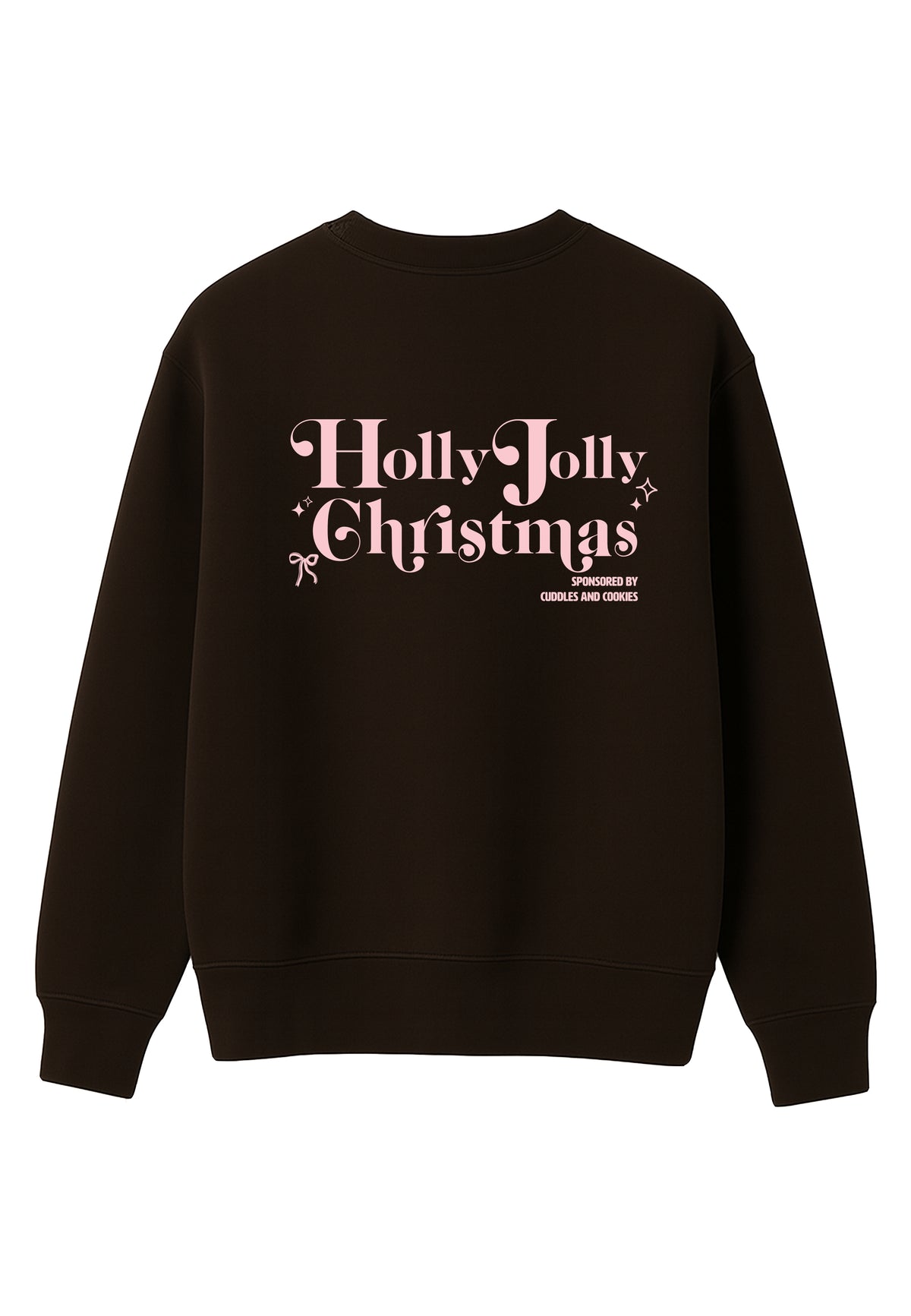 Erwachsenen Sweatshirt braun Holly Jolly