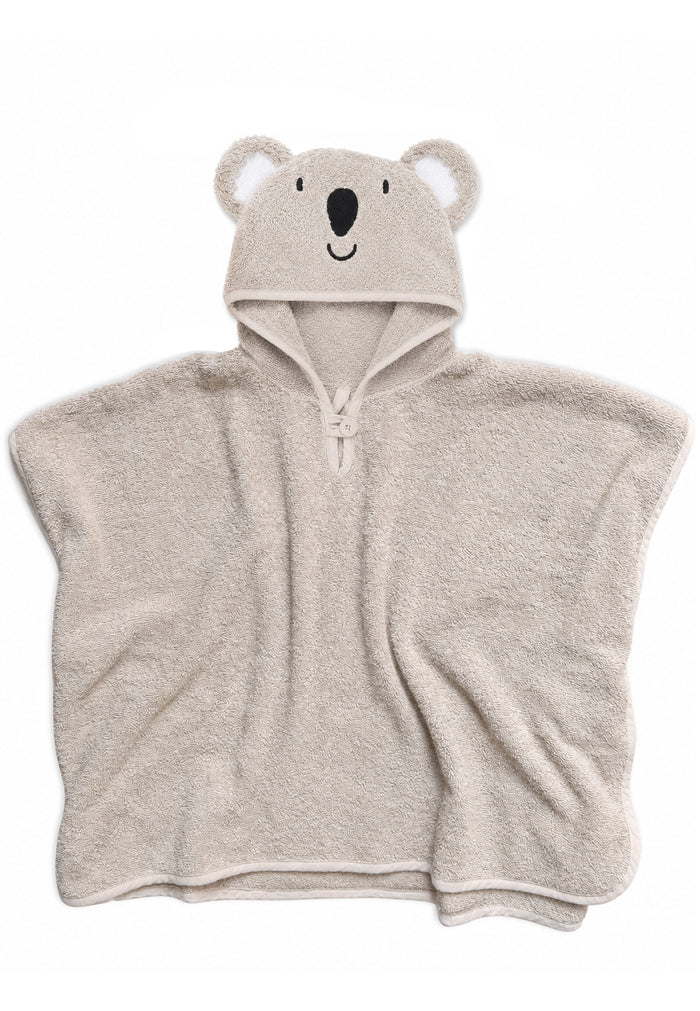 Kapuzenponcho Koala in grau