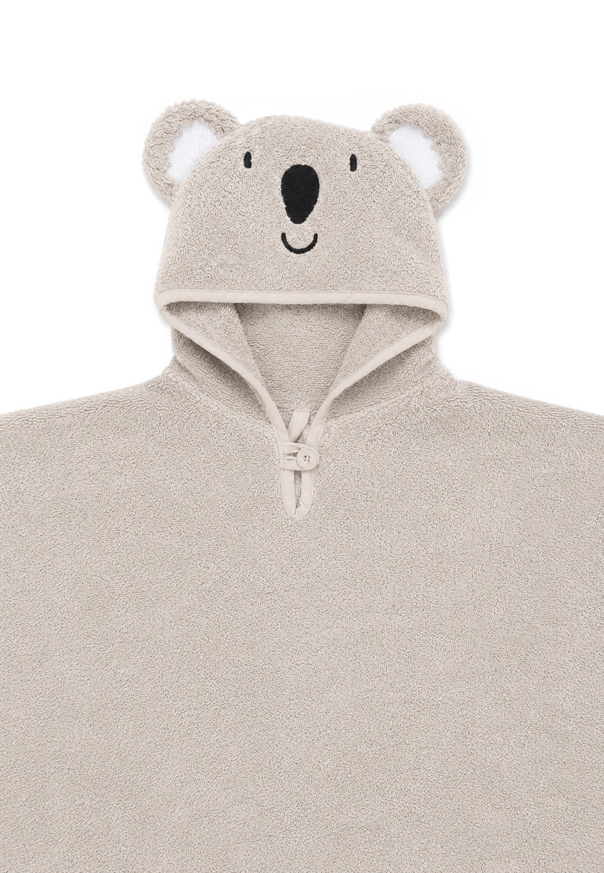 Kapuzenponcho Koala in grau