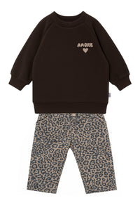 2-teiliges Set mit Amore-Sweatshirt und Leo-Hose