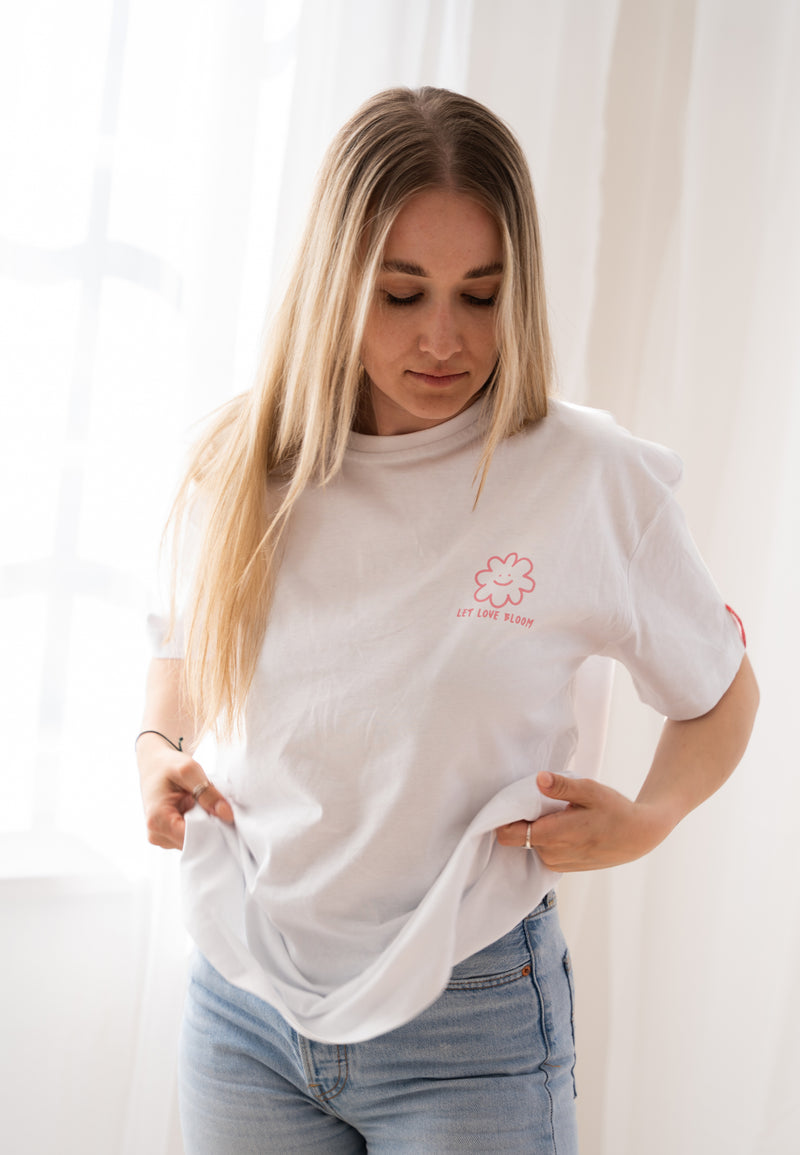 Erwachsenen T-Shirt Let love Bloom