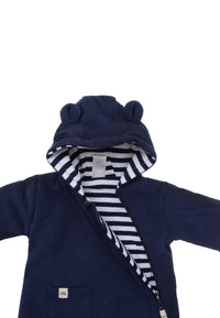 Wattierter Rib Overall in marine