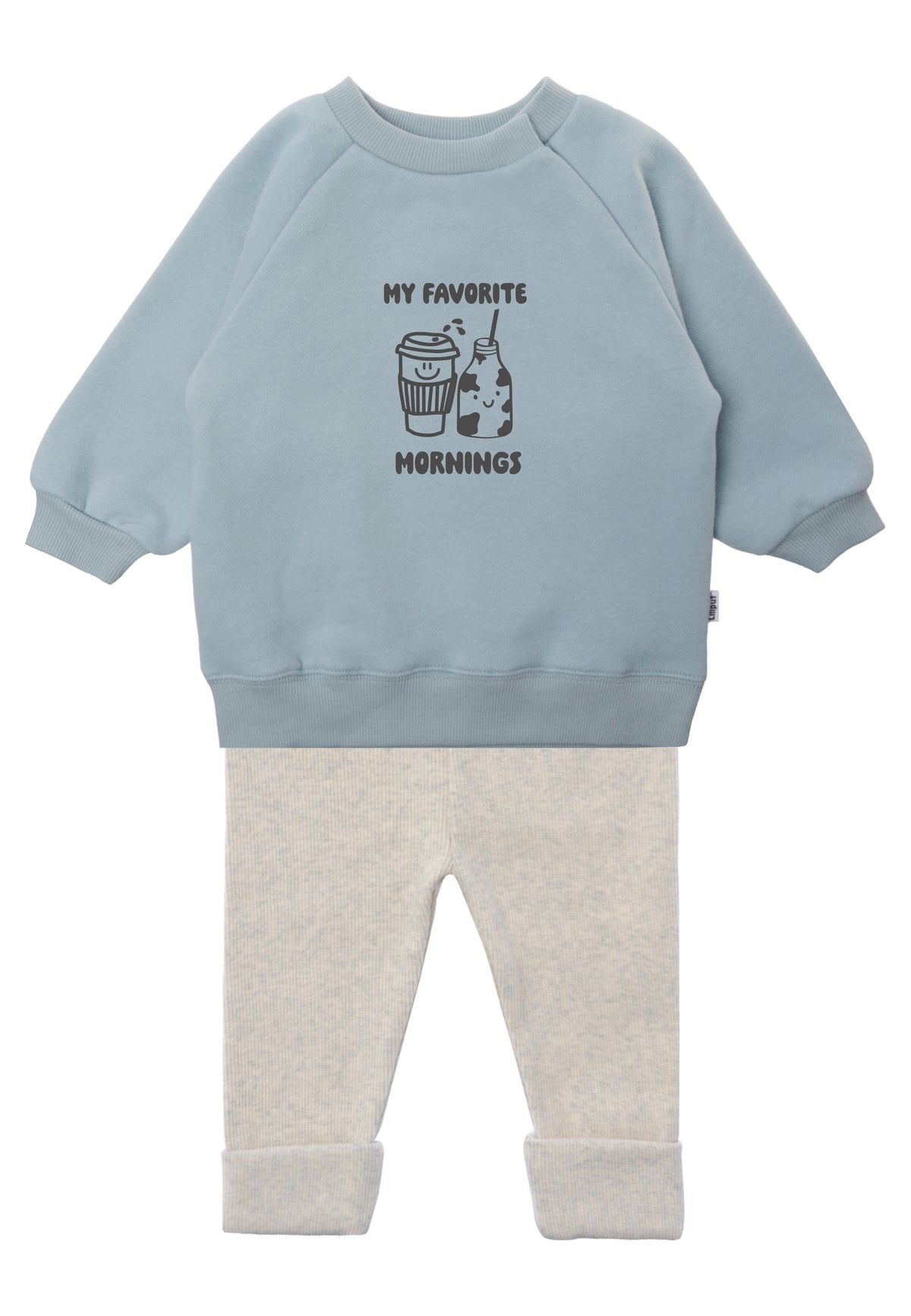 2tlg. Set mit Sweatshirt und Leggings "My favorite Mornings"