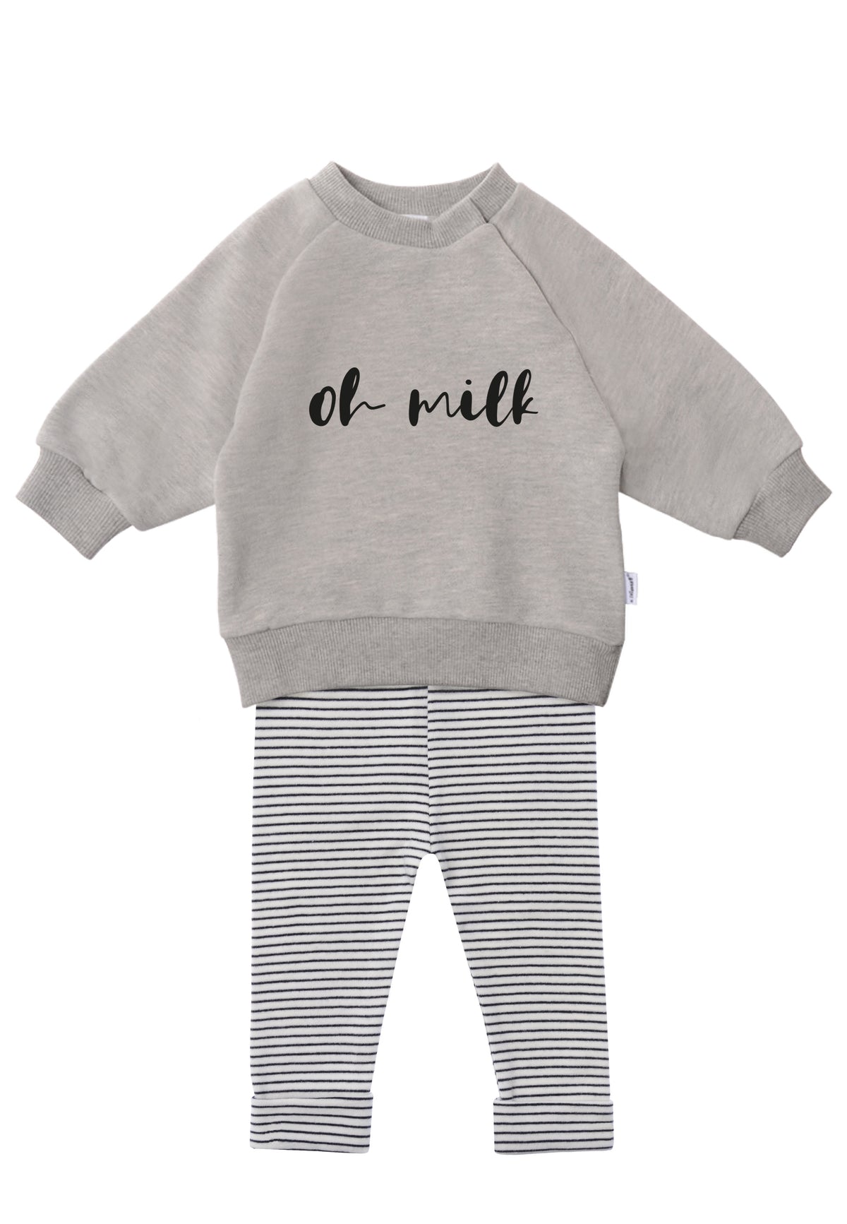 2tlg. Set mit Sweatshirt und Leggings "oh milk"