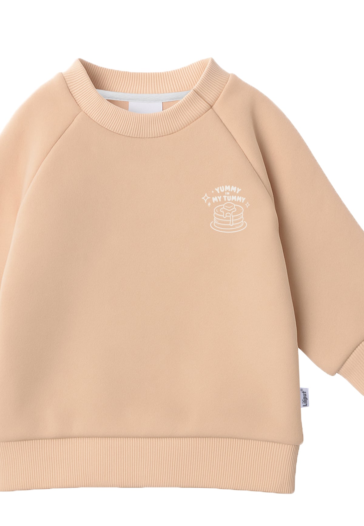 Kinder Sweatshirt „Pancakes for Breakfast“ Beige
