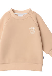 Kinder Sweatshirt „Pancakes for Breakfast“ Beige