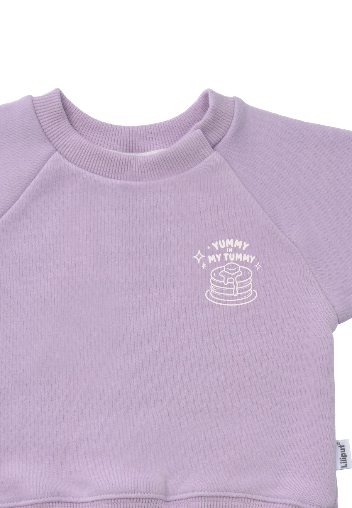 Kinder Sweatshirt „Pancakes for Breakfast“ Flieder