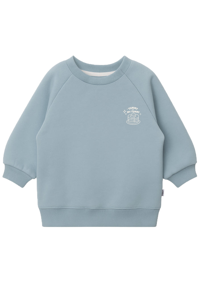 Kinder Sweatshirt „Pancakes for Breakfast“ Hellblau