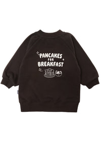 Kinder Sweatshirt „Pancakes for Breakfast“ Braun