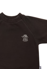 Kinder Sweatshirt „Pancakes for Breakfast“ Braun