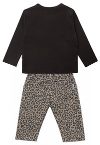 2-teiliges Set mit Langarmshirt und Leo-Hose