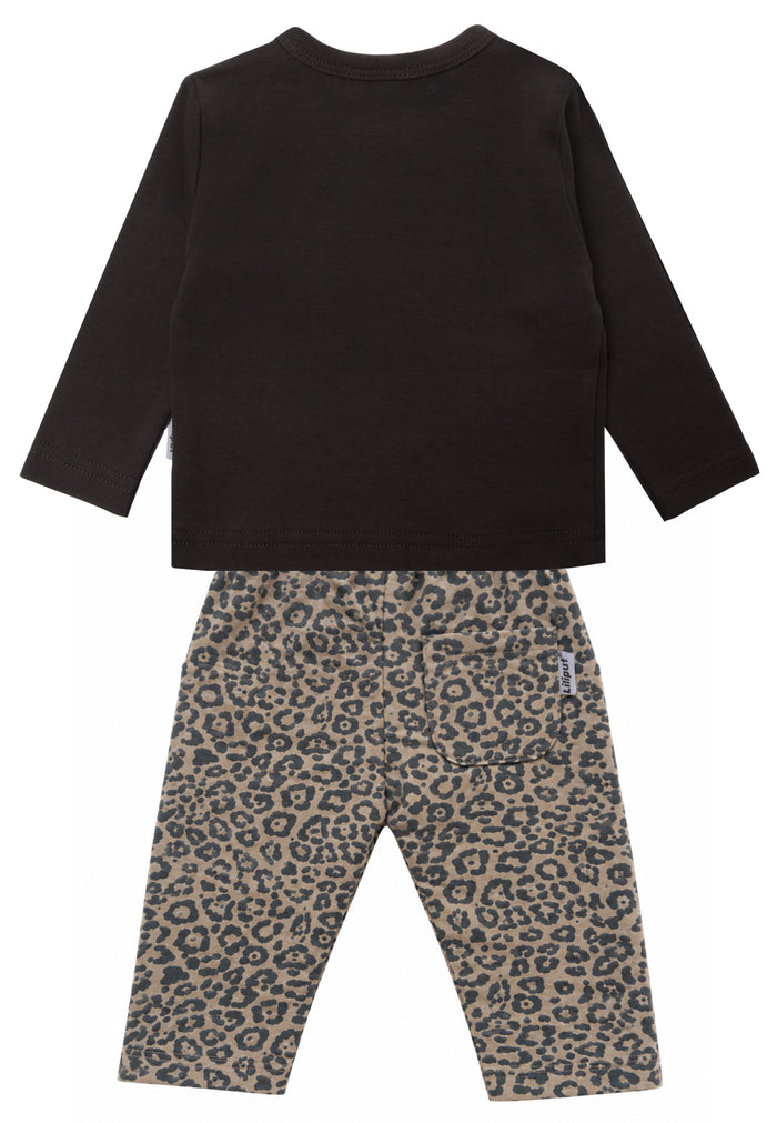 2-teiliges Set mit Langarmshirt Amore und Leo-Hose