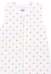 Schlafsack mit Füßen im Herzchen Design